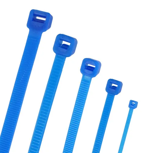 Fluorescent Blue Plastic Cable Ties for Cable Management
