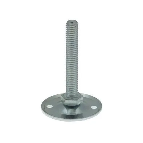 M10 x 30mm Metal Adjustable Foot - 50mm Bolt Down Base | 650kg Load