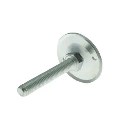 M10 x 30mm Metal Adjustable Foot - 50mm Bolt Down Base | 650kg Load