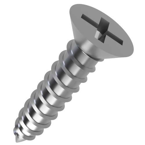 4.8mm x 55mm Phillips Countersunk Self Tapping Screw DIN 7982CH - A4 | Vital Parts