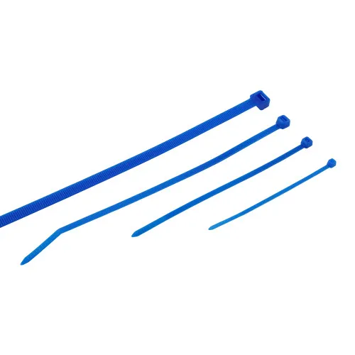 203mm Fluorescent Blue Cable Ties (52mm Max Bundle) - 1.35mm Thick x 4.8mm Wide | 100pk