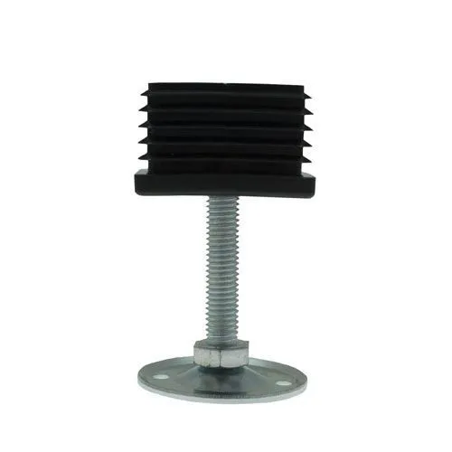 M10 x 30mm Metal Adjustable Foot - 50mm Bolt Down Base | 650kg Load