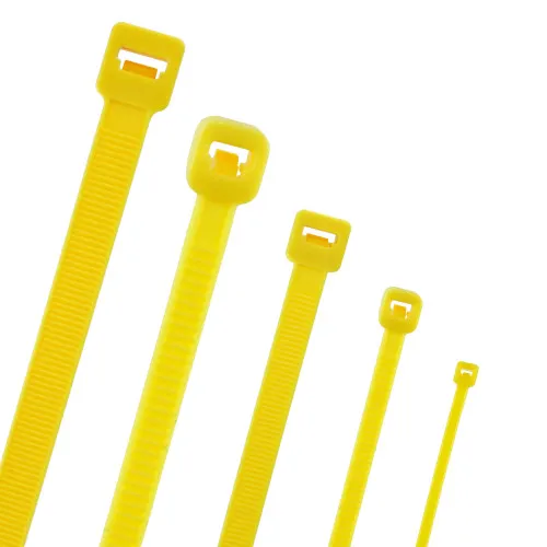 200mm Yellow Cable Ties (52mm Max Bundle) - 1.35mm Thick x 4.8mm Wide | 100pk