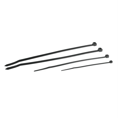Black Plastic Cable Tie, 4.8mm x 300mm (Pack of 100)