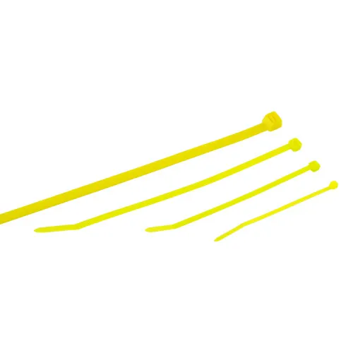 Fluorescent Yellow Plastic Cable Ties for Cable Management