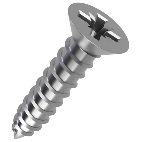 4.8mm x 38mm Pozi Countersunk AB Self Tapping Screw (DIN 7982CZ) | A2 Stainless Steel