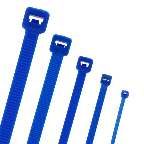 370mm Blue Cable Ties (105mm Max Bundle) - 1.5mm Thick x 4.8mm Wide | 100pk