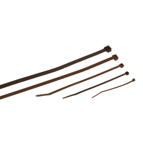 370mm Brown Cable Ties (105mm Max Bundle) - 1.5mm Thick x 4.8mm Wide | 100pk