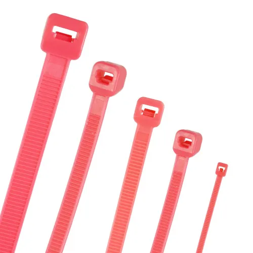 368mm Fluorescent Pink Cable Ties (105mm Max Bundle) - 1.5mm Thick x 4.8mm Wide | 100pk
