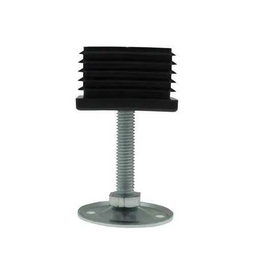 M10 x 70mm Metal Adjustable Foot - 50mm Bolt Down Base | 650kg Load