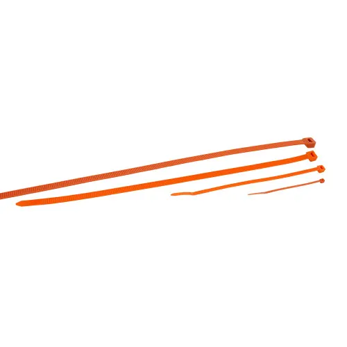 370mm Orange Cable Ties (105mm Max Bundle) - 1.5mm Thick x 4.8mm Wide | 100pk