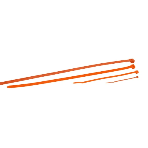 370mm Orange Cable Ties (105mm Max Bundle) - 1.5mm Thick x 4.8mm Wide | 100pk