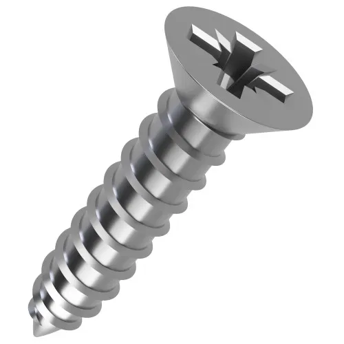 6.3mm x 120mm Pozi Countersunk AB Self Tapping Screw (DIN 7982CZ) | A2 Stainless Steel