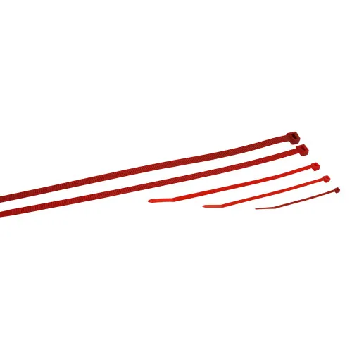 370mm Red Cable Ties (105mm Max Bundle) - 1.5mm Thick x 4.8mm Wide | 100pk