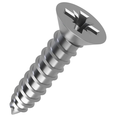 3.9mm x 16mm Pozi Countersunk Self Tapping Screw DIN 7982CZ - A4 | Vital Parts