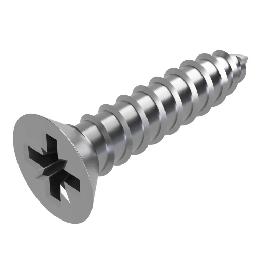 6.3mm x 19mm Pozi Countersunk Self Tapping Screw DIN 7982CZ - A4 | Vital Parts
