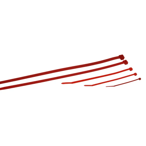 550mm Red Cable Ties (160mm Max Bundle) - 2mm Thick x 9mm Wide | 100pk