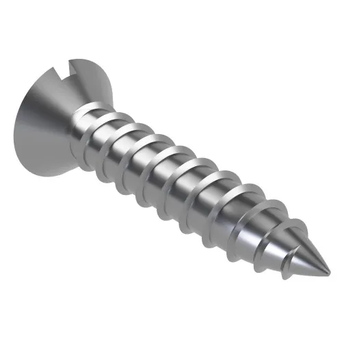 5.5mm x 22mm Slotted Countersunk AB Self Tapping Screw (DIN 7982C) | A2 Stainless Steel