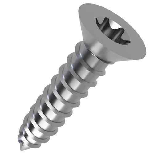 3.9mm x 16mm Slotted Countersunk AB Self Tapping Screw (DIN 7982C) | A2 Stainless Steel