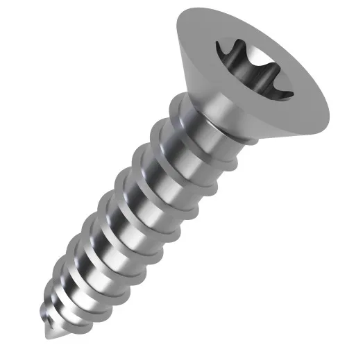 4.8mm x 16mm Slotted Countersunk AB Self Tapping Screw (DIN 7982C) | A2 Stainless Steel