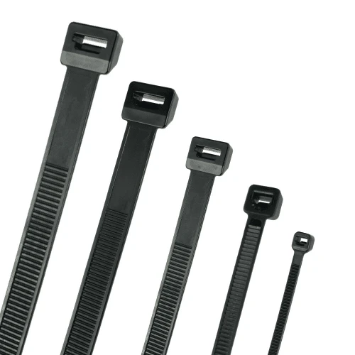 380mm Black Cable Ties (105mm Max Bundle) - 2.2mm Thick x 12.7mm Wide | 100pk