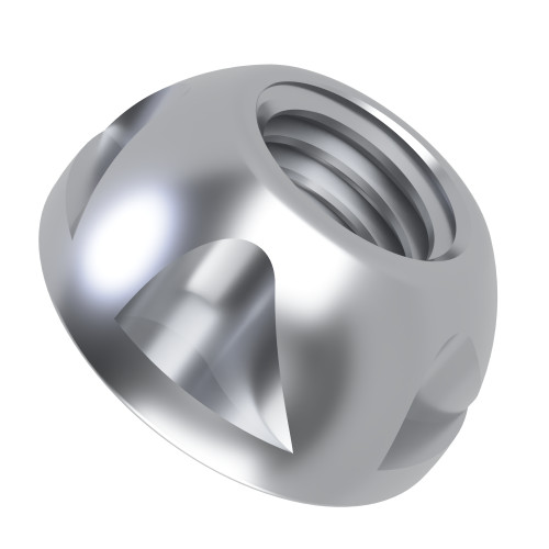 M5 Kinmar® Removable Security Nut (2-Way) | Hardened Class 10 BZP Steel