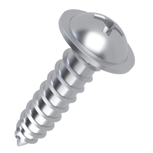 3.5mm x 8mm Flanged AB Self Tapping Screw (BS 4174) | BZP Steel