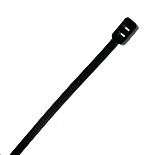 300mm Black Double Loop Cable Ties (72mm/70mm Max Bundles) - 4.8mm Wide | 100pk