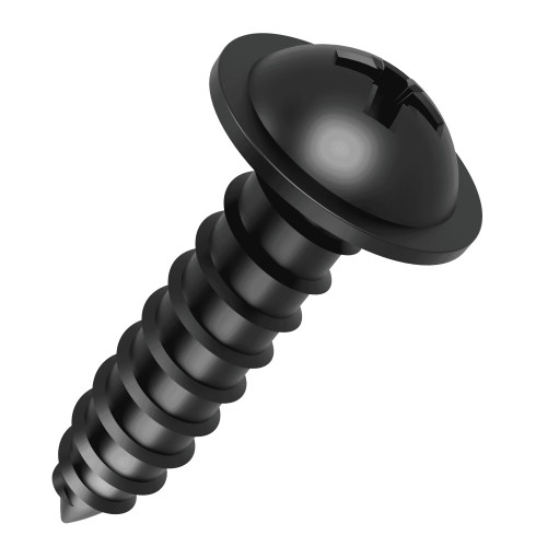 4.8mm x 16mm Pozi Flange AB Self Tapping Screw BS 4174 - Black Zinc | Vital Parts