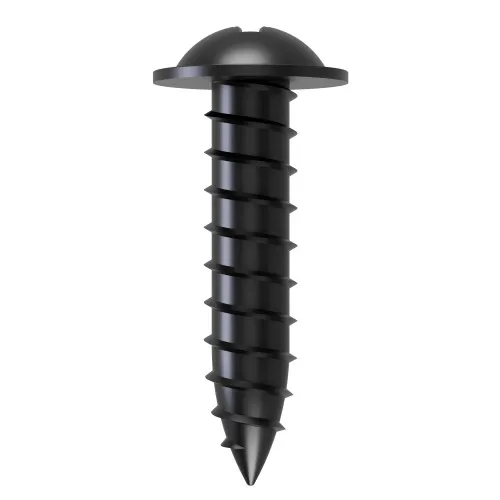 4.8mm x 19mm Flanged AB Self Tapping Screw (BS 4174) | Black Zinc Steel