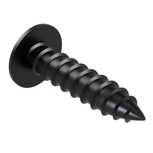 4.8mm x 38mm Flanged AB Self Tapping Screw (BS 4174) | Black Zinc Steel