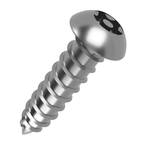 5-Lobe Pin Button Security Self Tapper - A4 Stainless | 3.5mm x 13mm