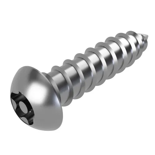 4.2mm x 38mm Security 5-Lobe Pin Button Head AB Self Tapping Screw | Marine Grade A4-70 Stainless Steel