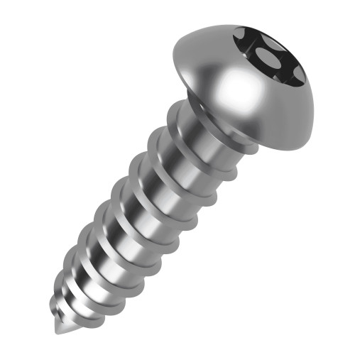 5-Lobe Pin Button Security Self Tapper - A4 Stainless | 4.8mm x 19mm