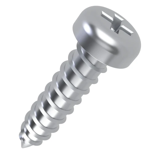 4.2mm x 50mm Phillips Pan Self Tapping Screw DIN 7981CH - BZP | Vital Parts
