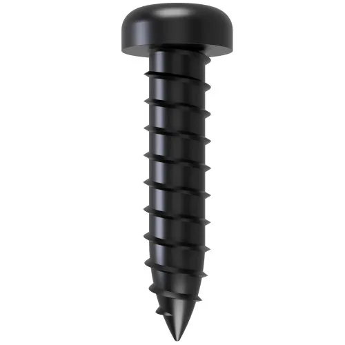 3.5mm x 16mm Phillips Pan Head AB Self Tapping Screw (DIN 7981CH) | Black Zinc Steel
