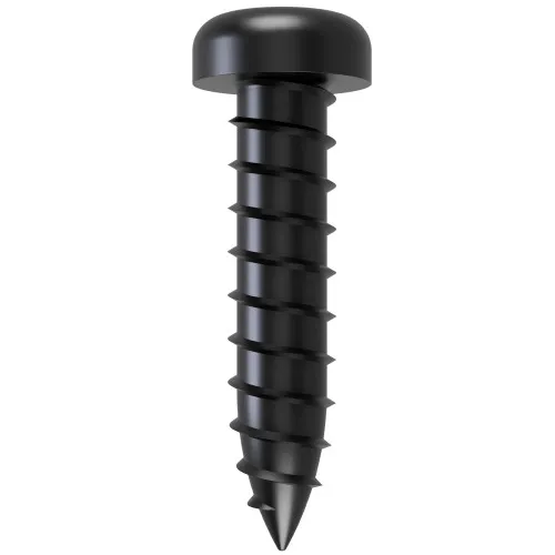 4.2mm x 25mm Pozi Pan Head AB Self Tapping Screw (DIN 7981CZ) | Black Zinc Steel