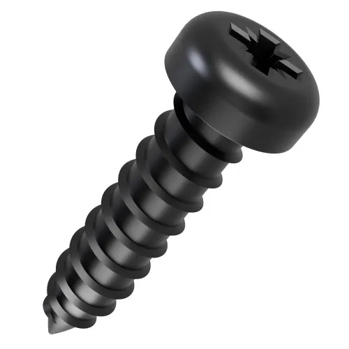 4.2mm x 32mm Pozi Pan Head AB Self Tapping Screw (DIN 7981CZ) | Black Zinc Steel