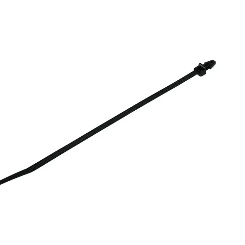 203mm Black Push Mount Cable Ties (50mm Max Bundle) - 4.8mm Wide | 100pk