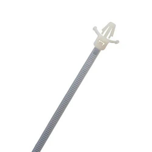 100mm Natural Push Mount Cable Ties (4.6mm Max Bundle) - 2.5mm Wide | 100pk