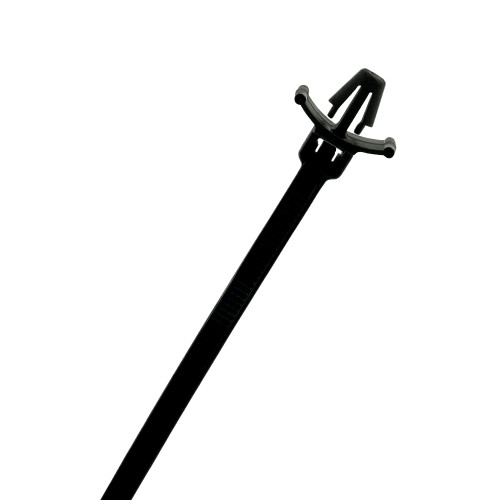 100mm Black Push Mount Cable Ties (6mm Max Bundle) - 4.8mm Wide | 100pk