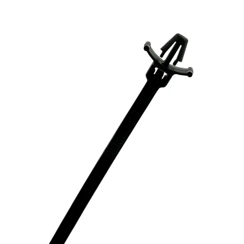 100mm Black Push Mount Cable Ties (6mm Max Bundle) - 4.8mm Wide | 100pk