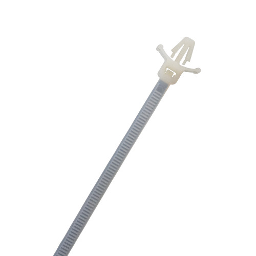 100mm Natural Push Mount Cable Ties (6mm Max Bundle) - 4.8mm Wide | 100pk