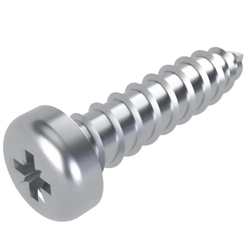 3.5mm x 50mm Pozi Pan Head AB Self Tapping Screw (DIN 7981CZ) | BZP Steel