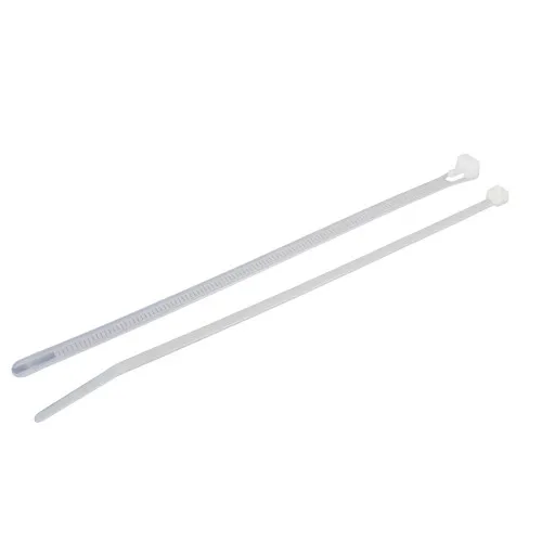 200mm Natural Reusable Cable Ties (50mm Max Bundle) - 7.6mm Wide - 22kg Tensile Strength | 100pk