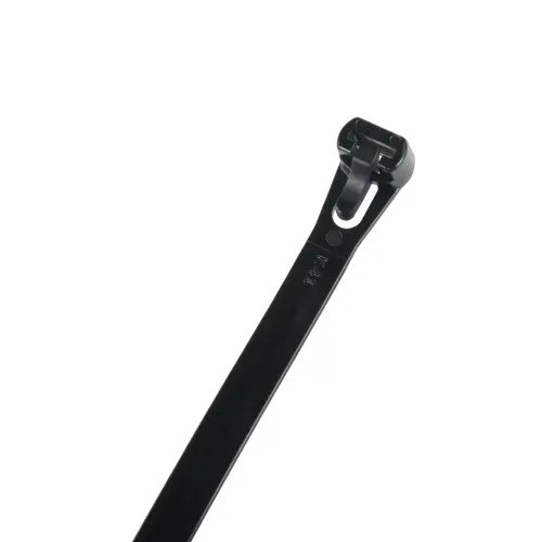 250mm Black Reusable Cable Ties (65mm Max Bundle) - 7.6mm Wide - 22kg Tensile Strength | 100pk