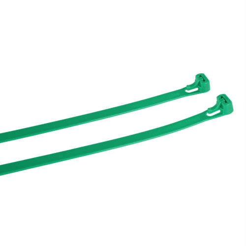 Green Reusable Cable Ties for Cable Management