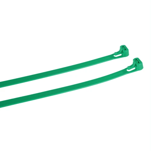 Green Reusable Cable Ties for Cable Management