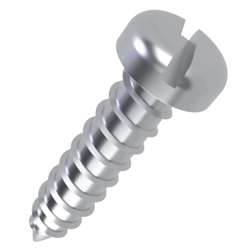 3.9mm x 19mm Slotted Pan Head AB Self Tapping Screw (DIN 7971C) | BZP Steel