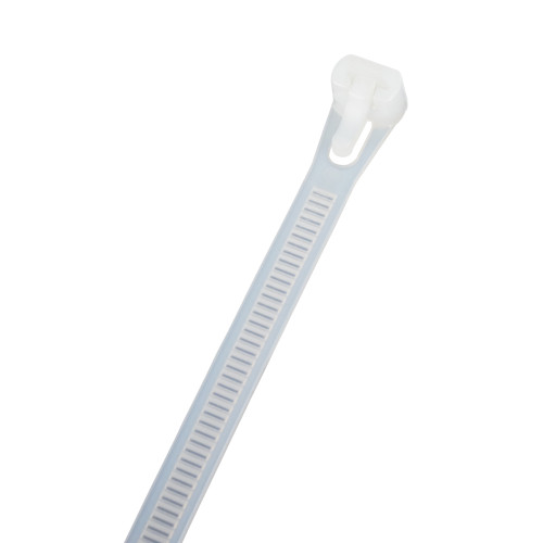 300mm Natural Reusable Cable Ties (80mm Max Bundle) - 7.6mm Wide - 22kg Tensile Strength | 100pk